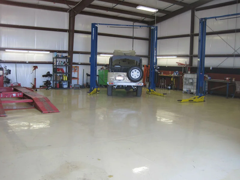 Inside the bays at Griff's Garage